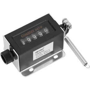 5 Digit Mechanical Counter, 0-99999 Resettable Manual Hand Pull Stroke Tally Counter, Professional Mechanical Arithmometer Counter for Textiles Machinery Winding Hill