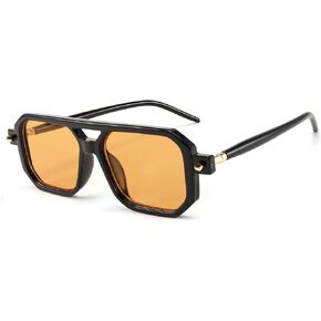 BUTABY Retro Square 70s Flat Aviator Sunglasses Women Men Vintage Trendy Plastic Frame Sun Glasses UV400 Protection in Saudi Arabia