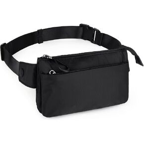 UTO Fanny Pack للنساء والرجال مقاوم للماء من النايلون بحزام حقيبة الخصر وحقائب الصدر متعددة الجيوب مضادة للخدش أثناء السفر والجري والمشي لمسافات طويلة in Kuwait