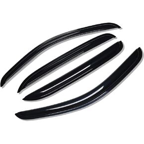 Lightronic WV94514 Outside-Mount Side Window Visor Deflector Rain Guard, Dark Smoke, 4-Pieces Set, Fits 2007-2014 Chevrolet Tahoe & GMC Yukon