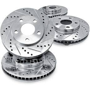 R1 Concepts For 2014-2015 Kia Soul Front Rear eLine Drill Slot Brake Rotors