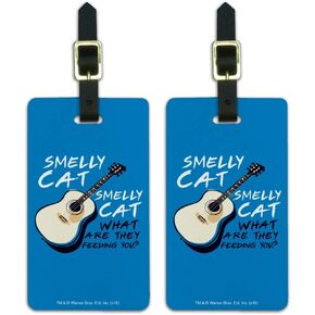 Friends Smelly Cat Song Luggage ID Tags Suitcase Carry-On Cards - Set of 2