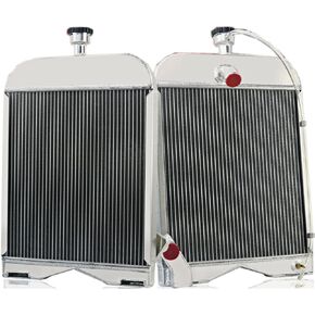 Full Aluminum Radiator compatible with Ford 8N 9N 2N Models OEM# 86551430 8N8005 3 Row Core Tractor Radiators