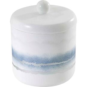 Jonathan Adler Jar Resin Counterop Accessories, Marble Inspired Home Decor, Silver