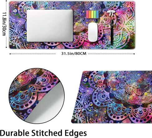 لوحة ماوس للألعاب باللون الوردي الياباني مقاس XL لطيفة على شكل موجة جمالية كاواي ممتدة وكبيرة الحجم وقاعدة مطاطية غير قابلة للانزلاق ولوحة مفاتيح طويلة للكمبيوتر الشخصي والكمبيوتر المحمول، مقاس 31.5 × 11.8 بوصة in Kuwait