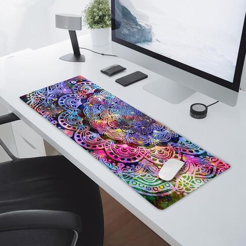 لوحة ماوس للألعاب باللون الوردي الياباني مقاس XL لطيفة على شكل موجة جمالية كاواي ممتدة وكبيرة الحجم وقاعدة مطاطية غير قابلة للانزلاق ولوحة مفاتيح طويلة للكمبيوتر الشخصي والكمبيوتر المحمول، مقاس 31.5 × 11.8 بوصة in Kuwait