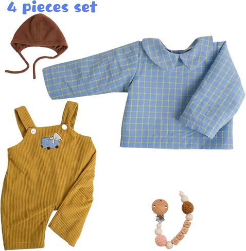 تولد من جديد دمى طفل ملابس صبي طفل رضيع الملابس لطيف تماما دمى طفل الملابس 17-22 بوصة إكسسوارات دمي تناسب تولد من جديد دمية الوليد الصبي in Kuwait