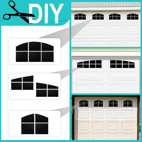 Magnetic Garage Door Decorative Hardware Garage Door Windows Decor Magnetic Faux Garage Door Windows 6 * 4 * 0.04 Inches (16PCS Garage Window Magnets) in Saudi Arabia