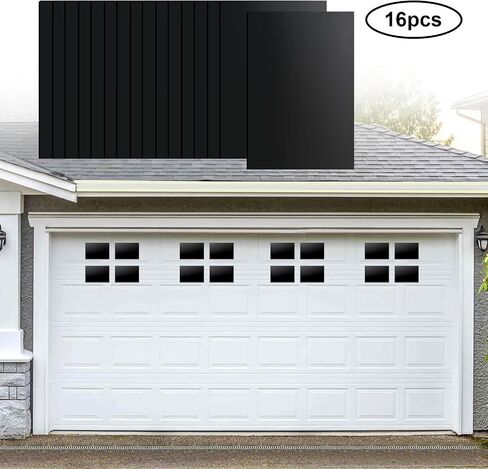 Magnetic Garage Door Decorative Hardware Garage Door Windows Decor Magnetic Faux Garage Door Windows 6 * 4 * 0.04 Inches (16PCS Garage Window Magnets) in Saudi Arabia