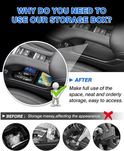 Autorder Center Console Bottom Organizer for 2023 2024 HR-V HRV Interior Accessories Lower Center Console Storage Insert Tray in Saudi Arabia