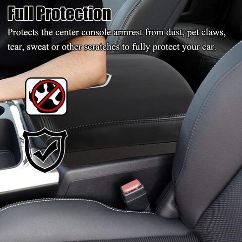 XITER قطعة واحدة من غطاء مسند ذراع وحدة التحكم المركزية غطاء مسند ذراع جلدي لسيارة Dodge 2013-2018 Ram 1500 2500 3500 4500 5500 2019-2024 Ram 1500 Classic (مناسب لمقعد القفز)- غرز سوداء in Kuwait