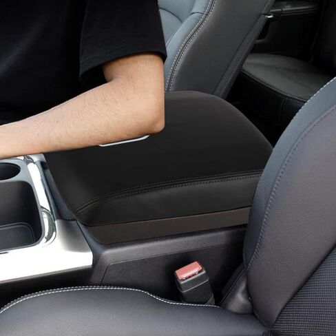 XITER قطعة واحدة من غطاء مسند ذراع وحدة التحكم المركزية غطاء مسند ذراع جلدي لسيارة Dodge 2013-2018 Ram 1500 2500 3500 4500 5500 2019-2024 Ram 1500 Classic (مناسب لمقعد القفز)- غرز سوداء in Kuwait