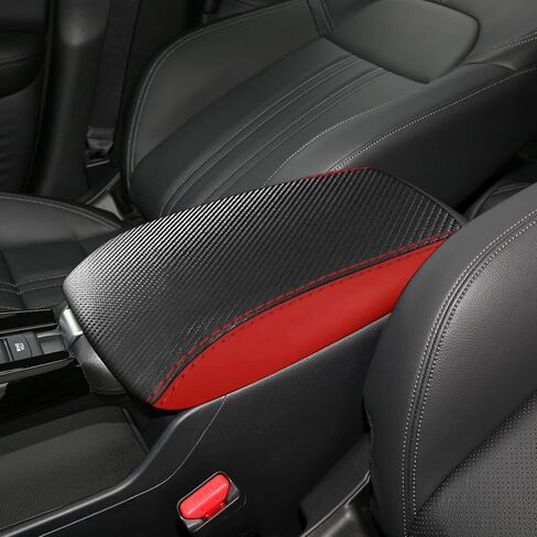 for Honda HRV/HR-V Accessories 2023 2024 Car Armrest Cover Waterproof Center Console Pad Scratch Resistance Box Cover Leather Protector Pad(Red+Black) in Saudi Arabia