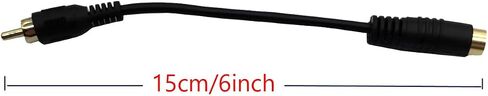 Gold-Plated S-Video to RCA Cable Composite RCA Male to S-Video 4 Pin Mini DIN Terminale Female AV Stereo Audio Conversion Cable S-Video -2PCS 15CM (4Pin Female to RCA Male Straight) in Saudi Arabia