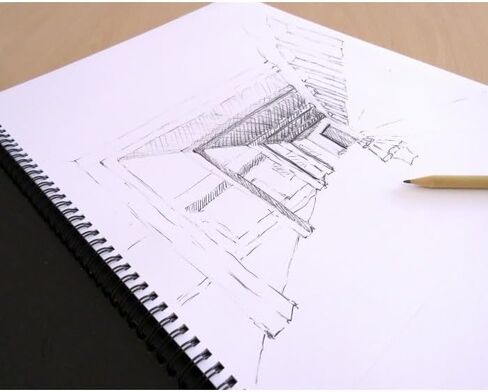 Bindomatic Agility Collection Premium Sketchbooks, 8.5 x 11 inches, Drawing Book, Sketchbook, Coloring Book - 30 Sheets of 240g Paper, Professionals and Children, Markers, Acrylic Paints Charcoal Ink in Kuwait