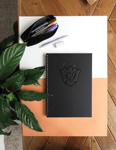 Bindomatic Agility Collection Premium Sketchbooks, 8.5 x 11 inches, Drawing Book, Sketchbook, Coloring Book - 30 Sheets of 240g Paper, Professionals and Children, Markers, Acrylic Paints Charcoal Ink in Kuwait