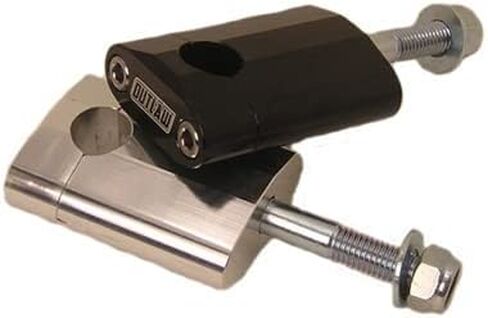 Outlaw Racing 12203 Universial Tall Motorcycle Bar Handlebar Mounts Riser Clamp 1 1/8" Silver in Saudi Arabia