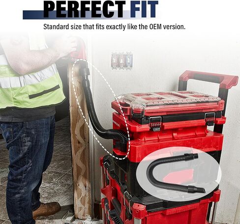 14-37-0105 18 فولت/28 فولت مجموعة خرطوم رطب/جاف للتخزين الداخلي متوافق مع ميلووكي M18 0880-20 0780-20 0970-20، خرطوم بديل لميلووكي شوب فاك in Kuwait