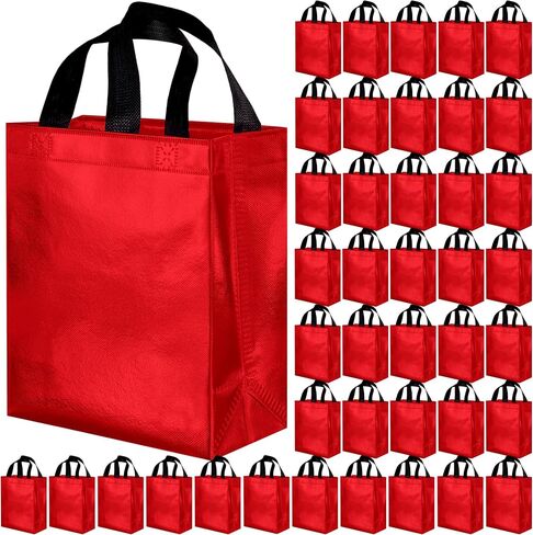 BLEWINDZ 100Pcs Medium Gift Bags Bulk – 10.2" Reusable Gift Bags Tote Bags with Handles - Ideal as Party Favor Bags, Shopping Bags (10 Colors) in Kuwait