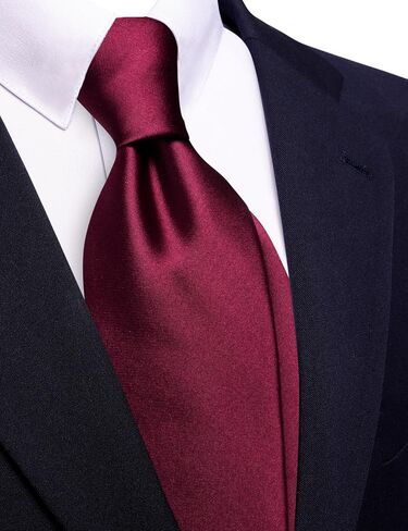 Barry.Wang Neckties for Man Solid Neckties Silk Woven Tie for Man Necktie Clips Formal Classic 3.34" Business Party in Saudi Arabia