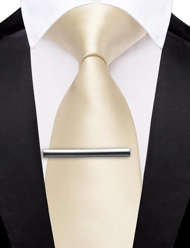 Barry.Wang Neckties for Man Solid Neckties Silk Woven Tie for Man Necktie Clips Formal Classic 3.34" Business Party in Saudi Arabia