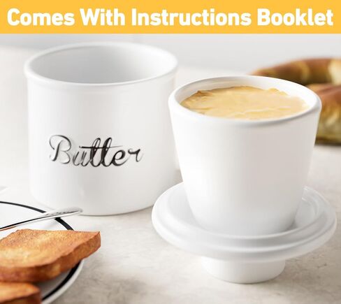 وعاء الزبدة - وعاء زبدة سيراميك 4.5 ساعة للعداد مع الماء للزبدة الناعمة - وعاء حفظ الزبدة الفرنسية مع الماء - وعاء زبدة فرنسي مع غطاء للكونترتوب - طبق زبدة فرنسي مع الماء in Kuwait