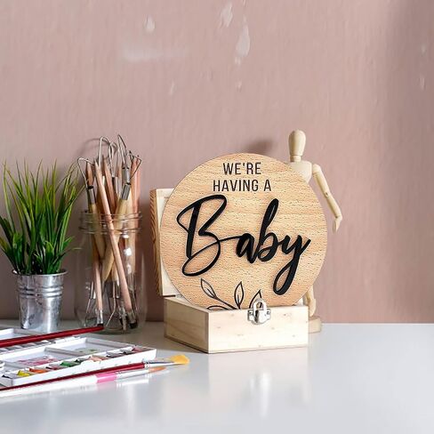 علامة خشبية أوه بيبي، ديكور للتعليق على الحائط لحفلة استقبال الطفل لخلفية إعلانات الطفل وكشف الجنس عن جدار الحفلات دعائم الصور in Kuwait