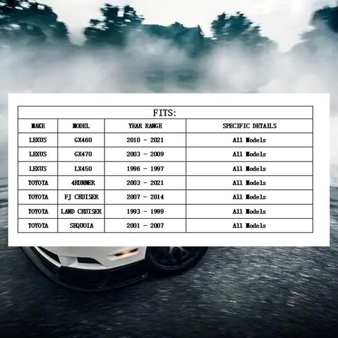 وسائد فرامل خلفية من السيراميك لاستبدال السيارات متوافقة مع موديلات Lexus GX460/GX470/LX450، Toyota 4Runner/FJ Cruiser/Land Cruiser/Sequoia Select، سهلة الاستبدال، لا تصدر صرير، تدوم طويلاً in Saudi Arabia