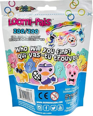 مجموعة الأطعمة Rainbow Loom® Loomi-Pals القابلة للتجميع، تتميز بـ 30 قطعة سحرية غامضة لطيفة ذات طابع طعام و600 شريط مطاطي ملون، كل ذلك في حقيبة قابلة للإغلاق، هدايا رائعة للأولاد والبنات بعمر 7 سنوات فما فوق in Kuwait