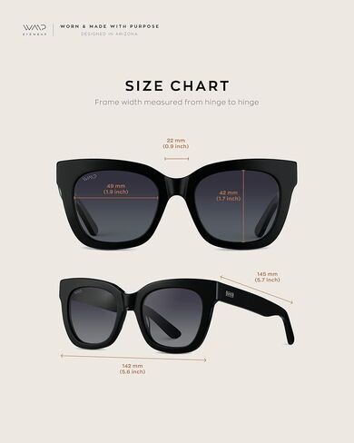 نظارات شمسية مستقطبة مربعة الشكل من WearMe Pro للنساء in Kuwait