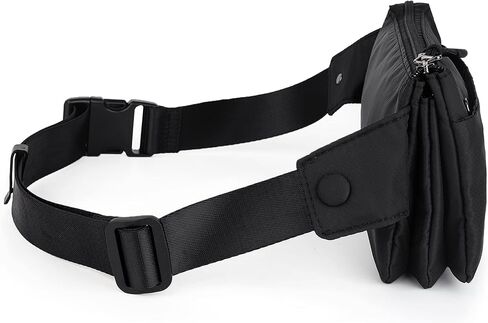 UTO Fanny Pack للنساء والرجال مقاوم للماء من النايلون بحزام حقيبة الخصر وحقائب الصدر متعددة الجيوب مضادة للخدش أثناء السفر والجري والمشي لمسافات طويلة in Kuwait