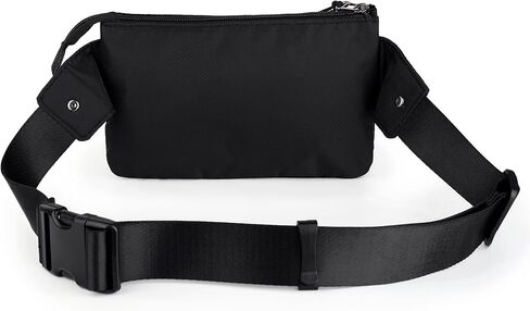 UTO Fanny Pack للنساء والرجال مقاوم للماء من النايلون بحزام حقيبة الخصر وحقائب الصدر متعددة الجيوب مضادة للخدش أثناء السفر والجري والمشي لمسافات طويلة in Kuwait