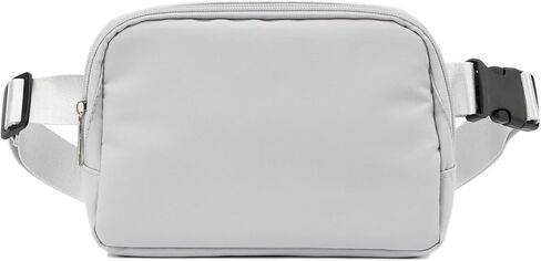 Cute Portable Mini Belt Bag with Adjustable Strap Small Fanny Pack Crossbody Lightweight Waist Bag for Women and Men (Silver Gray) in Saudi Arabia