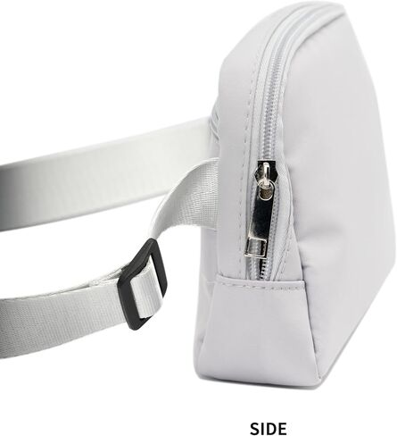 Cute Portable Mini Belt Bag with Adjustable Strap Small Fanny Pack Crossbody Lightweight Waist Bag for Women and Men (Silver Gray) in Saudi Arabia