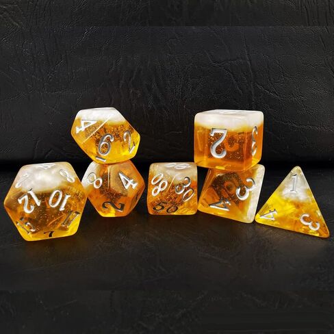 Bescon Oversized Beer Dice Set, Novelty 7pcs BeerDice Polyhedral D&D DND Dice Set of 7pcs; Jumbo Oktoberfest Set in Saudi Arabia