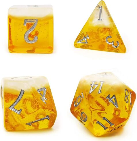 Bescon Oversized Beer Dice Set, Novelty 7pcs BeerDice Polyhedral D&D DND Dice Set of 7pcs; Jumbo Oktoberfest Set in Saudi Arabia