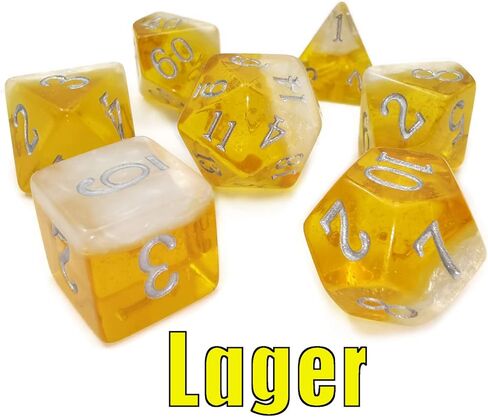 Bescon Oversized Beer Dice Set, Novelty 7pcs BeerDice Polyhedral D&D DND Dice Set of 7pcs; Jumbo Oktoberfest Set in Saudi Arabia