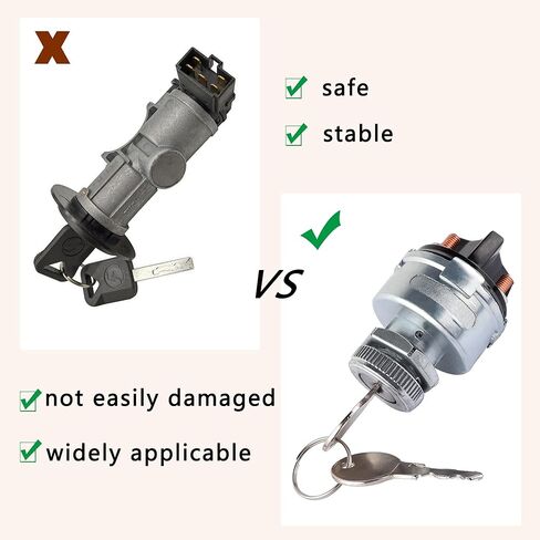 مفتاح الإشعال مع مفتاح، مفتاح تشغيل الإشعال القياسي 12 فولت 4 مواضع مناسب للسيارة والشاحنة وسيارات الدفع الرباعي والرافعة الشوكية والجرار وملحقات السيارات العالمية أسطوانة قفل الإشعال in Kuwait