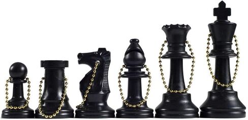 مجموعة شطرنج سلسلة مفاتيح من WE Games، 17 قطعة شطرنج بلاستيكية حمراء مع سلسلة، حلقة مفاتيح، ملحقات سلسلة مفاتيح لطيفة، سلسلة مفاتيح للرجال، سلسلة مفاتيح مفاتيح السيارة in Kuwait