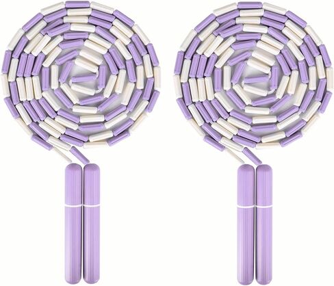 Jump Rope Segmented Soft Beaded Skipping Rope Adjustable Tangle Free Jumping Rope for Kids Men Women Exercise, Weight Loss, Keeping Fit and Training 9.2 Feet in Saudi Arabia