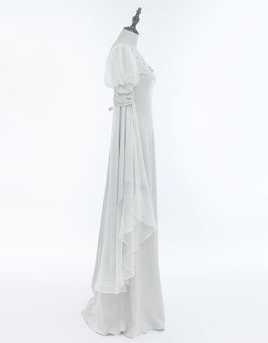 Women Renaissance Dress Bell Sleeves Medieval Dress Fairy Dress Fantasy Retro Medieval Costume White in Kuwait