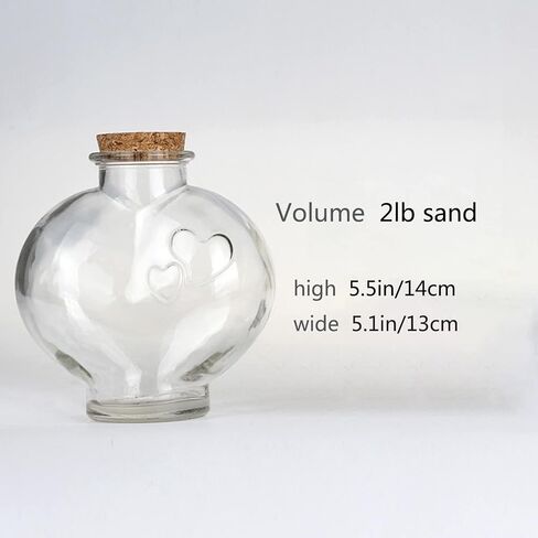 CHENGXINWENHUA Unity Sand Ceremony Set for Wedding Handmade Decorative Jars with Sand and lid (NO Sand) in Saudi Arabia