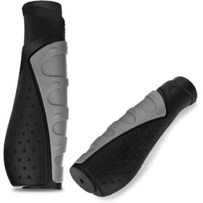 Bike Handlebar Grips, Anti-Slip Ergonomic Comfort Handle Grips Protector, Shockproof Soft Handlebar Rubber Grips Cycling Accessories for Mountain Bike, Road Bike, 1Pair