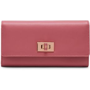 Anne Klein Women's Ak Large Flap Wallet with Enamel Turn Lock in Kuwait