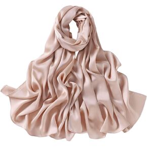 Hijab for Women Solid Color Women Hijab Soft Chiffon Hijab Lightweight Muslim Head Scarf for Women