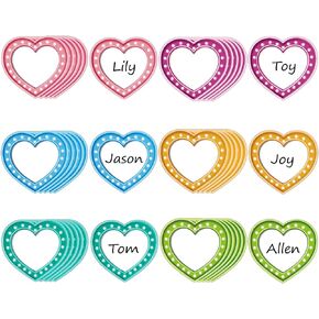 FaCraft 36PCS Colorful Heart Cutouts 5.7"x5.5" Heart Cutouts for Bulletin Board Decorations Hearts Cut Outs Classroom Decor Light Bulb Heart Accents for Classroom or Homeschool Wall Door Decorations