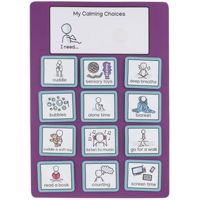 Calming Chart to reduce anxiety, support behaviour management and anger management, using visual aids, visual symbols, picture cards to support adhd, autism, aspergers