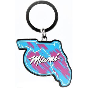 Rico Industries NBA Miami Heat State Shape Keychain