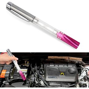 Pack-1 Car Ignition Test Pen, Engine Indicator Ignition System Spark Plug Coil Diagnostic Tool, Pen Type High Voltage Line Cylinder Line Spark Plug Tester, Uniersal for Cars (Silver & Purple)