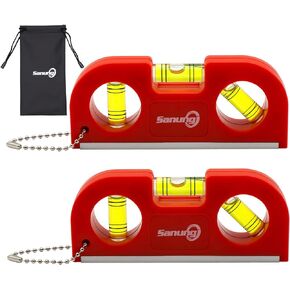 Levels, Portable Triple Bubble Level with Magnetic Base, Vertically Horizontally 45 Degree Measuring Level for Home Use, Set of 2